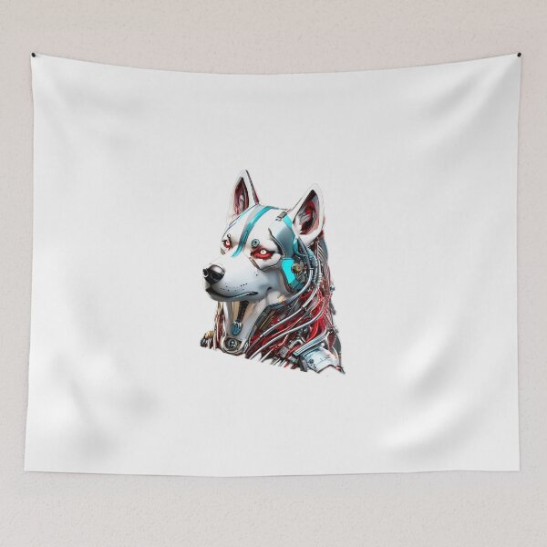 Item preview, Cybernetic Siberian Husky – Futuristic Robotic Animal Art designed and sold by Naturalite19.