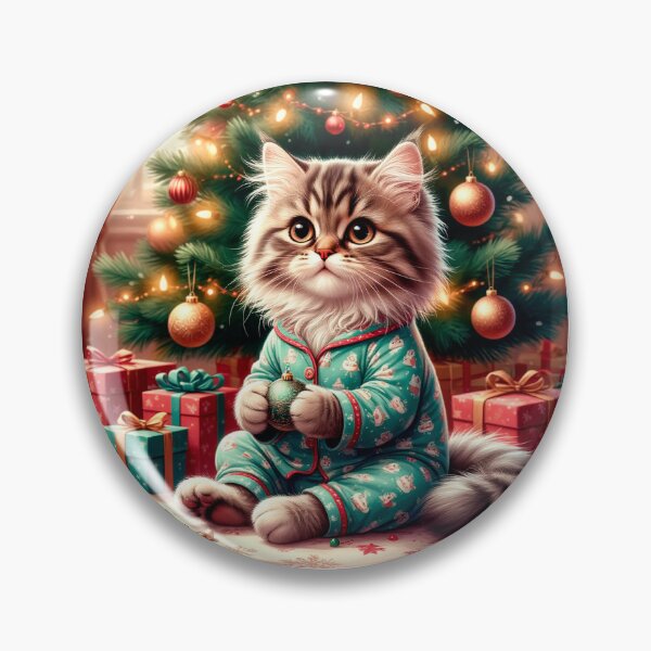 Item preview, Cozy New Year Cat in Pajamas – Cute Winter Holiday Art designed and sold by AmetistLight.