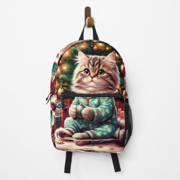 Item preview, Cozy New Year Cat in Pajamas – Cute Winter Holiday Art designed and sold by AmetistLight.