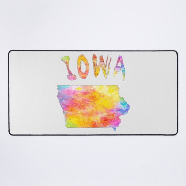 Item preview, Iowa State Pride - Vibrant Artistic Watercolor Silhouette designed and sold by mashmosh.