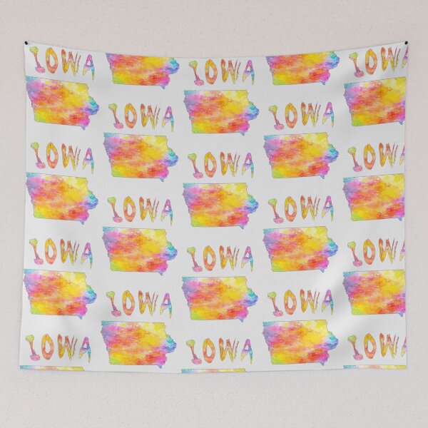 Item preview, Iowa State Pride - Vibrant Artistic Watercolor Silhouette designed and sold by mashmosh.