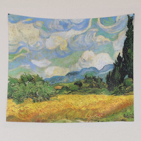 Item preview, Vincent Van Gogh - Wheat Field With Cypresses At The Haude Galline Near Eygalieres designed and sold by st1art.