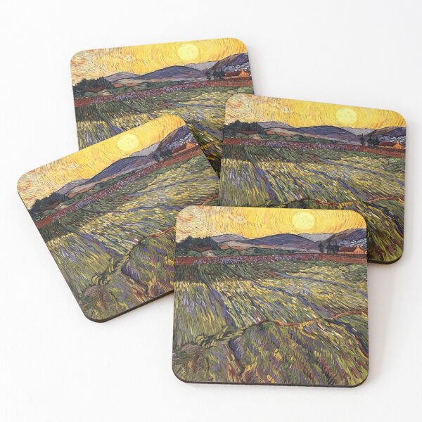 Item preview, Vincent Van Gogh - Wheat Field With Rising Sun designed and sold by st1art.