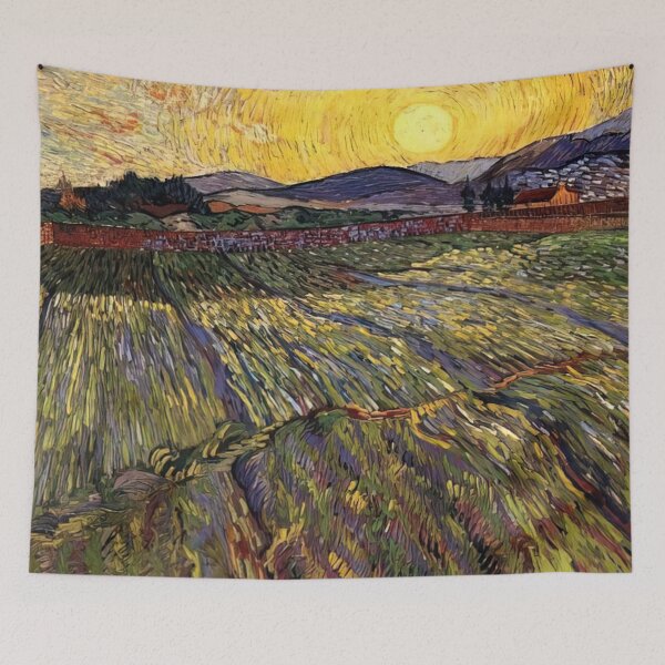 Item preview, Vincent Van Gogh - Wheat Field With Rising Sun designed and sold by st1art.