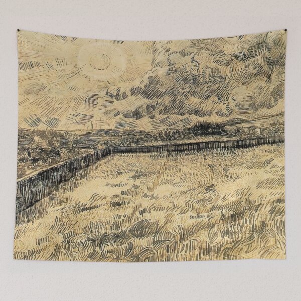 Item preview, Vincent Van Gogh - Wheat Field With Sun And Cloud designed and sold by st1art.
