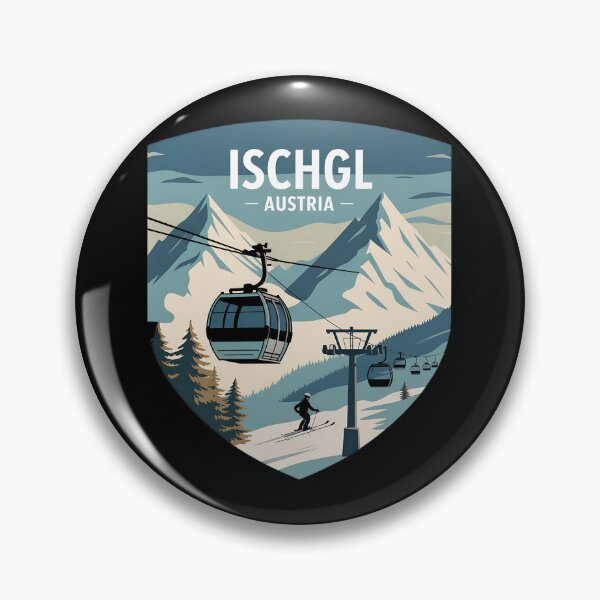 Item preview, Ischgl Austria Ski Scene – Vintage Winter Travel Poster | Skiing & Snowboard  designed and sold by VividOrganica.