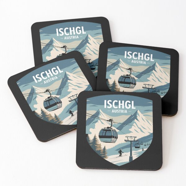 Item preview, Ischgl Austria Ski Scene – Vintage Winter Travel Poster | Skiing & Snowboard  designed and sold by VividOrganica.