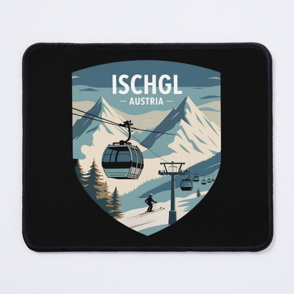 Item preview, Ischgl Austria Ski Scene – Vintage Winter Travel Poster | Skiing & Snowboard  designed and sold by VividOrganica.