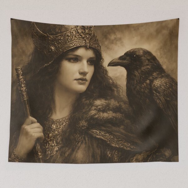 Item preview, Goddess Morrigan with Raven. designed and sold by SoniaSarkali.