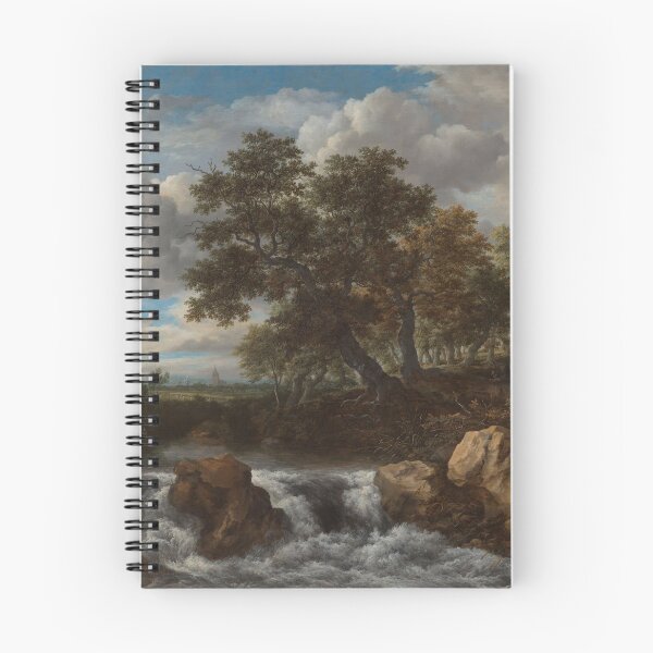 Item preview, Vintage Waterfall Landscape Art Print, Rustic Nature Painting designed and sold by SavageVision.