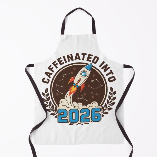 Item preview, Caffeinated Rocket 2026 – Funny Coffee Lover T-Shirt Design designed and sold by RonBear-Designs.