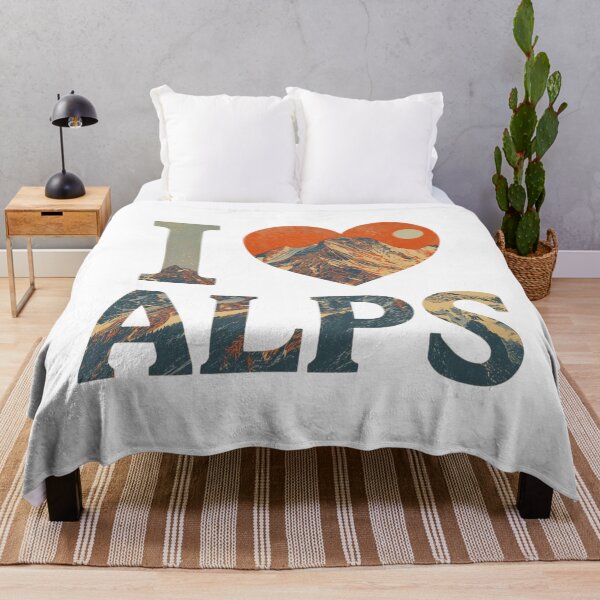 Item preview, I Love Alps Vintage Mountain Sunset - Retro Alpine Adventure designed and sold by RDproject.