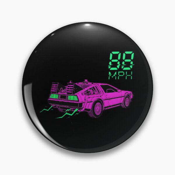 Item preview, Neon Pink 88 MPH Time Machine Synthwave 80s Retro Car designed and sold by Off-Road-Zone.