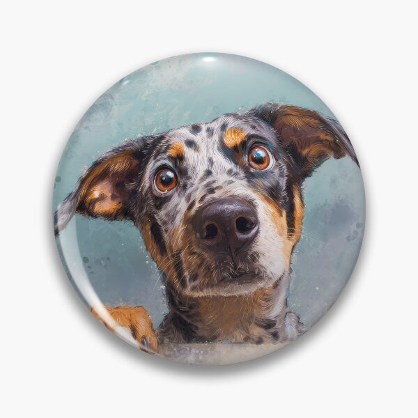 Item preview, Catahoula Leopard Dog Peeking over Wall 01 designed and sold by Elisabeth Lucas.