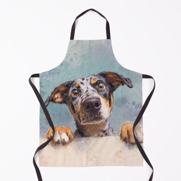 Item preview, Catahoula Leopard Dog Peeking over Wall 01 designed and sold by Elisabeth Lucas.