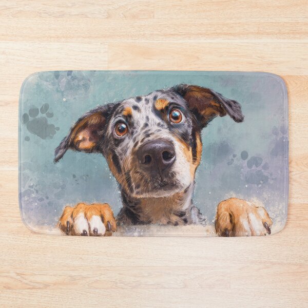 Item preview, Catahoula Leopard Dog Peeking over Wall 01 designed and sold by Elisabeth Lucas.