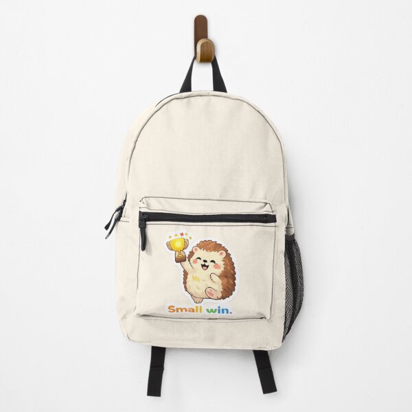 Item preview, Small Win Hedgehog – Cute Trophy Celebration, Positive Quote designed and sold by Still Breathing Studio.