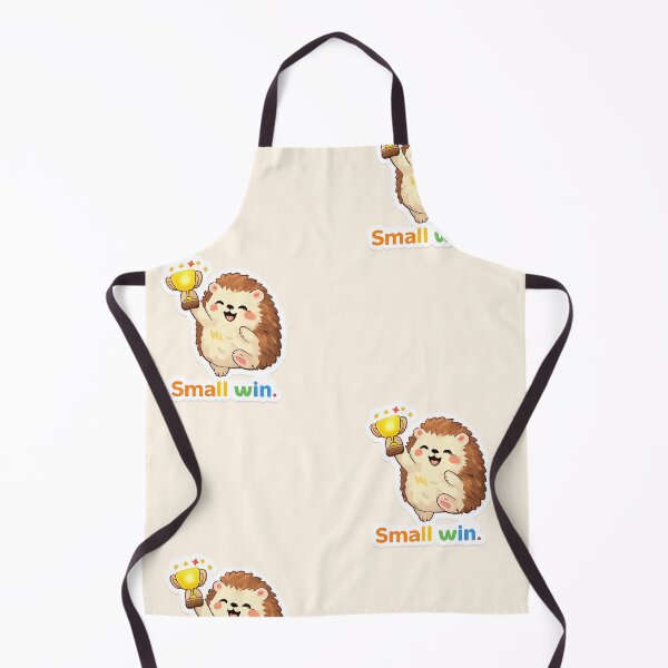 Item preview, Small Win Hedgehog – Cute Trophy Celebration, Positive Quote designed and sold by Still Breathing Studio.