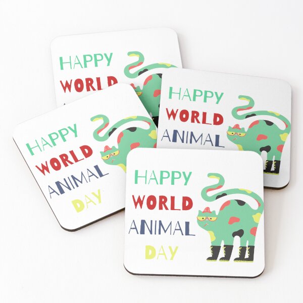 Item preview, HAPPY WORLD ANIMAL DAY designed and sold by MYTHICAL ME.