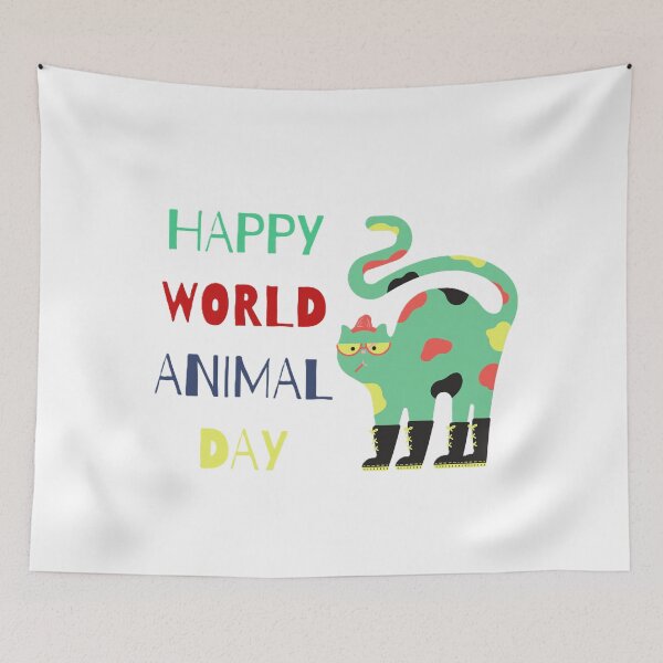 Item preview, HAPPY WORLD ANIMAL DAY designed and sold by MYTHICAL ME.