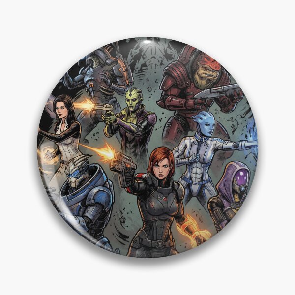 Item preview, Mass Effect 1-2-3 Normandy Crew Full Squad Shepard Garrus Tali Liara Wrex Kaidan Ashley Miranda Jacob Jack Mordin Thane Samara Legion James Vega Javik EDI Collage Fan Art Poster T-Shirt Sticker Gift designed and sold by Senpaiwaves.