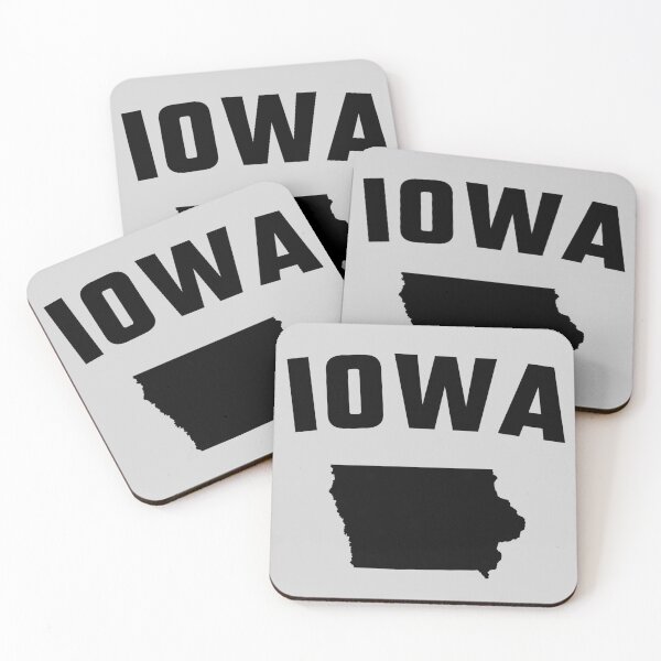 Item preview, Iowa State Pride - Minimalist Black Map Silhouette designed and sold by mashmosh.