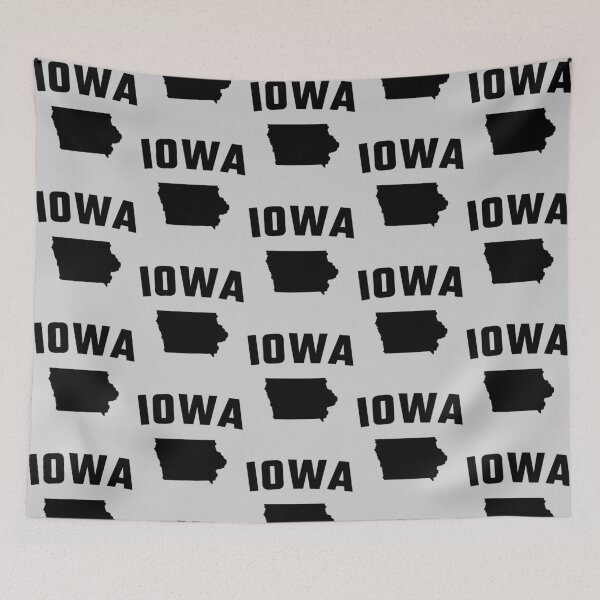 Item preview, Iowa State Pride - Minimalist Black Map Silhouette designed and sold by mashmosh.