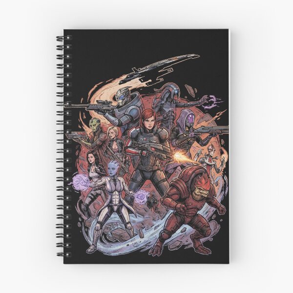 Item preview, Mass Effect 1-2-3 Normandy Crew Full Squad Shepard Garrus Tali Liara Wrex Kaidan Ashley Miranda Jacob Jack Mordin Thane Samara Legion James Vega Javik EDI Collage Fan Art Poster T-Shirt Sticker Gift designed and sold by Senpaiwaves.