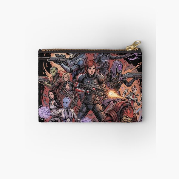 Item preview, Mass Effect 1-2-3 Normandy Crew Full Squad Shepard Garrus Tali Liara Wrex Kaidan Ashley Miranda Jacob Jack Mordin Thane Samara Legion James Vega Javik EDI Collage Fan Art Poster T-Shirt Sticker Gift designed and sold by Senpaiwaves.