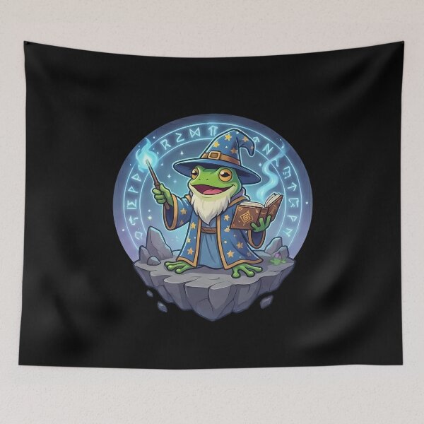 Item preview, Cute Frog Wizard Magic Spellcaster Fantasy designed and sold by k3rstman1.