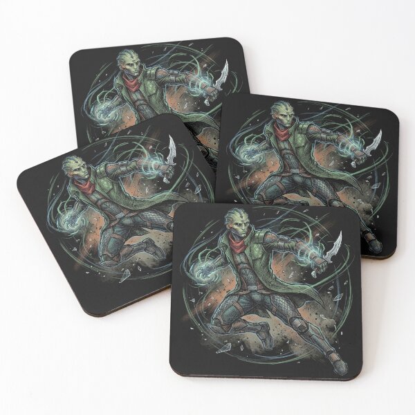 Item preview, Thane Krios Mass Effect Drell Assassin Biotic Hanar Monk Sniper Prayer Siha Kolyat Shepard Fan Art Portrait Poster T-Shirt Sticker Print Gift designed and sold by Senpaiwaves.