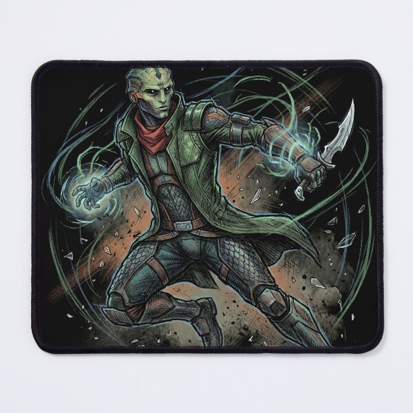 Item preview, Thane Krios Mass Effect Drell Assassin Biotic Hanar Monk Sniper Prayer Siha Kolyat Shepard Fan Art Portrait Poster T-Shirt Sticker Print Gift designed and sold by Senpaiwaves.