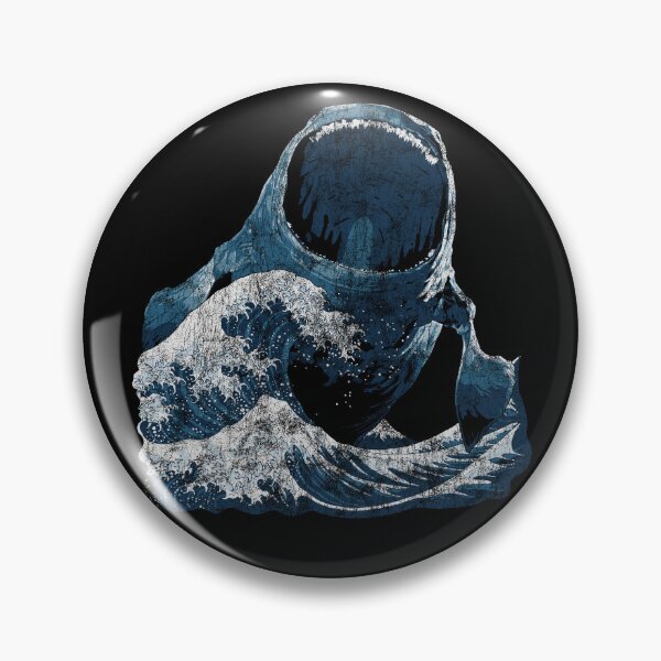 Item preview, The Bloop Great Wave off Kanagawa distressed designed and sold by Power Up Prints.