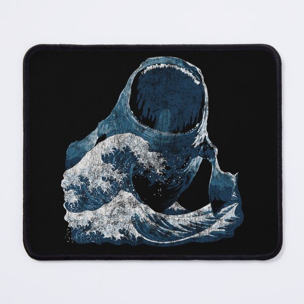Item preview, The Bloop Great Wave off Kanagawa distressed designed and sold by Power Up Prints.