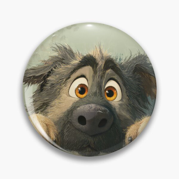 Item preview, Caucasian Shepherd Peeking over Wall 01 designed and sold by Elisabeth Lucas.