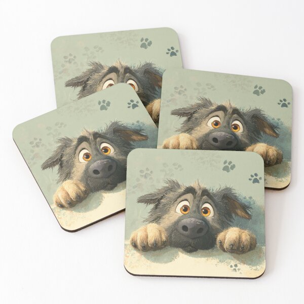 Item preview, Caucasian Shepherd Peeking over Wall 01 designed and sold by Elisabeth Lucas.