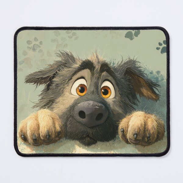 Item preview, Caucasian Shepherd Peeking over Wall 01 designed and sold by Elisabeth Lucas.