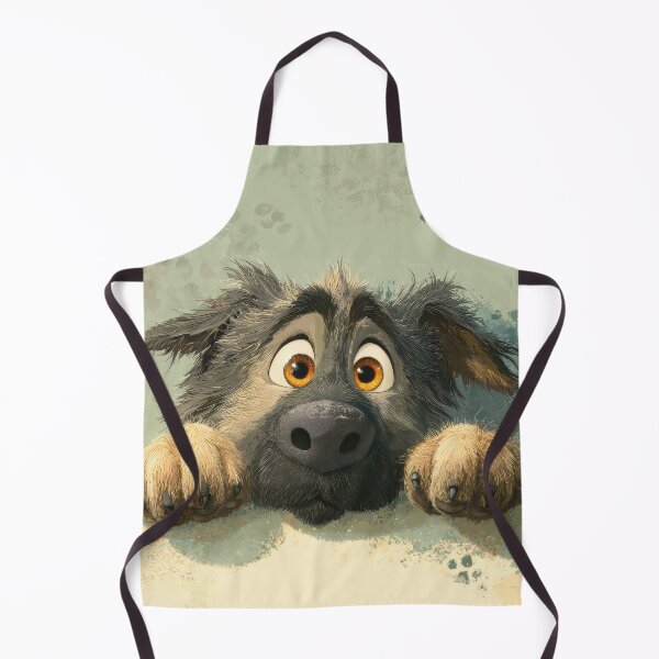 Item preview, Caucasian Shepherd Peeking over Wall 01 designed and sold by Elisabeth Lucas.