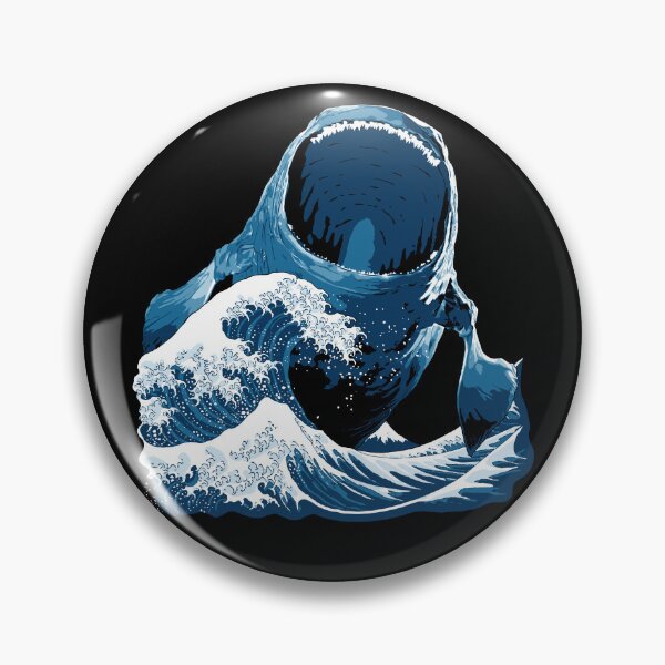 Item preview, The Bloop Great Wave off Kanagawa designed and sold by Power Up Prints.