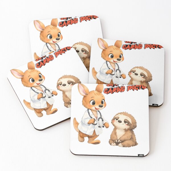 Item preview, Slow Patient, Caring Doctor – Cute Kangaroo & Sloth Medical Watercolor Cartoon designed and sold by HOUSE OF TIST.
