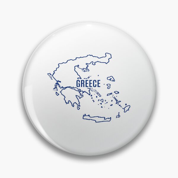 Item preview, Greece Blue Outline Map - Hellenic Adventure Awaits designed and sold by Soft Strength Studio.