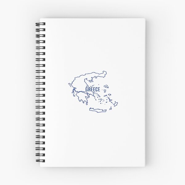 Item preview, Greece Blue Outline Map - Hellenic Adventure Awaits designed and sold by Soft Strength Studio.