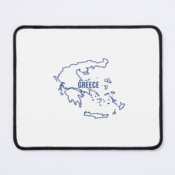 Item preview, Greece Blue Outline Map - Hellenic Adventure Awaits designed and sold by Soft Strength Studio.