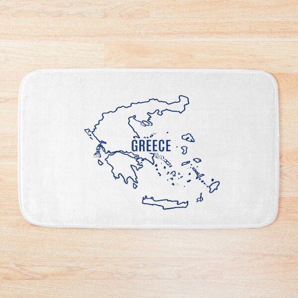 Item preview, Greece Blue Outline Map - Hellenic Adventure Awaits designed and sold by Soft Strength Studio.