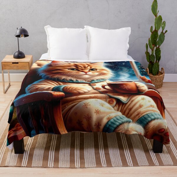 Item preview, Cozy New Year Cat by the Window – Warm Winter Night Art designed and sold by AmetistLight.