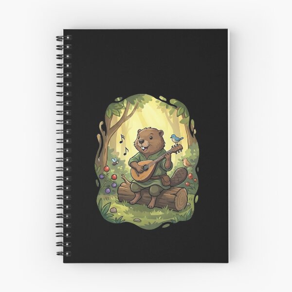 Item preview, Whimsical Forest Beaver Playing Mandolin designed and sold by k3rstman1.