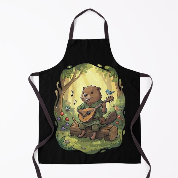 Item preview, Whimsical Forest Beaver Playing Mandolin designed and sold by k3rstman1.