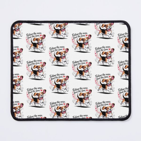 Item preview, Beagle Valentine Running Dog With Heart Trail Love Quote designed and sold by MuniraWearify.