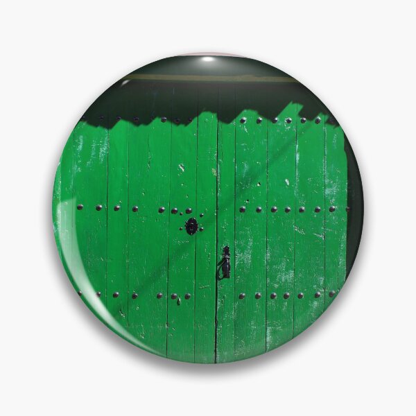 Item preview, Vibrant Green Rustic Door on Ancient Stone Wall designed and sold by Clavivs.