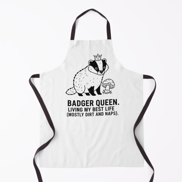 Item preview, Badger Queen Shirt - Living My Best Life Mostly Dirt and Naps - Funny Sarcastic Badger Tee - Goblincore Aesthetic Graphic T-Shirt - Relatable Introvert Gift - Woodland Animal Mushroom Art designed and sold by 247Creations.